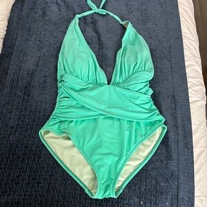 Ladies Green One Piece Swimsuit